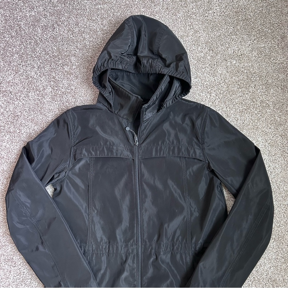 Mondetta Outdoor Project Women's XS Black Windbreaker Rain Jacket Hooded Long - Picture 3 of 11